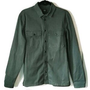 Finisterre Organic Cotton Button Down Shirt S Green Long Sleeves